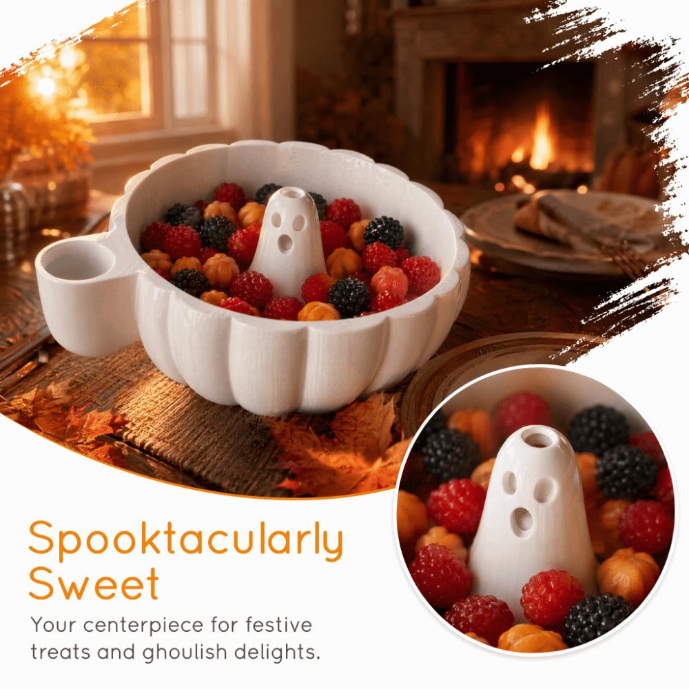 Dynamic Vortex Halloween Pumpkin Berry Swirl Bowl Quick Drain Large Capacity Automatic Fruit Washing Bowl Self-spinning