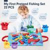 1 Set Number Counting Math Toys Cloth Fishing Game With Stacking Cups Color Sorting Early Education Montessori Toy For Todders