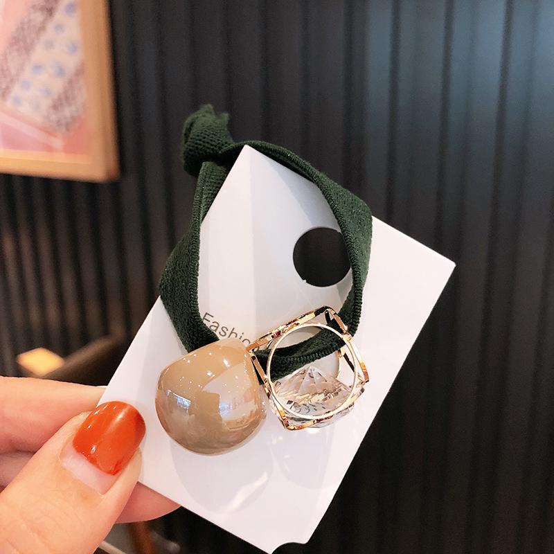 Korea New Metal Hair Scrunchies Hair Bands Ponytail Holder Rubber Band for Women Hair Ties Hair Rope Headband Hair Accessories