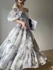 Sommerliches Blumenkleid Damen Sexy Französischer Stil Vintage Party Midi-Kleider Lässig Koreanische Mode Elegantes Retro-Kleid 2026 Neu