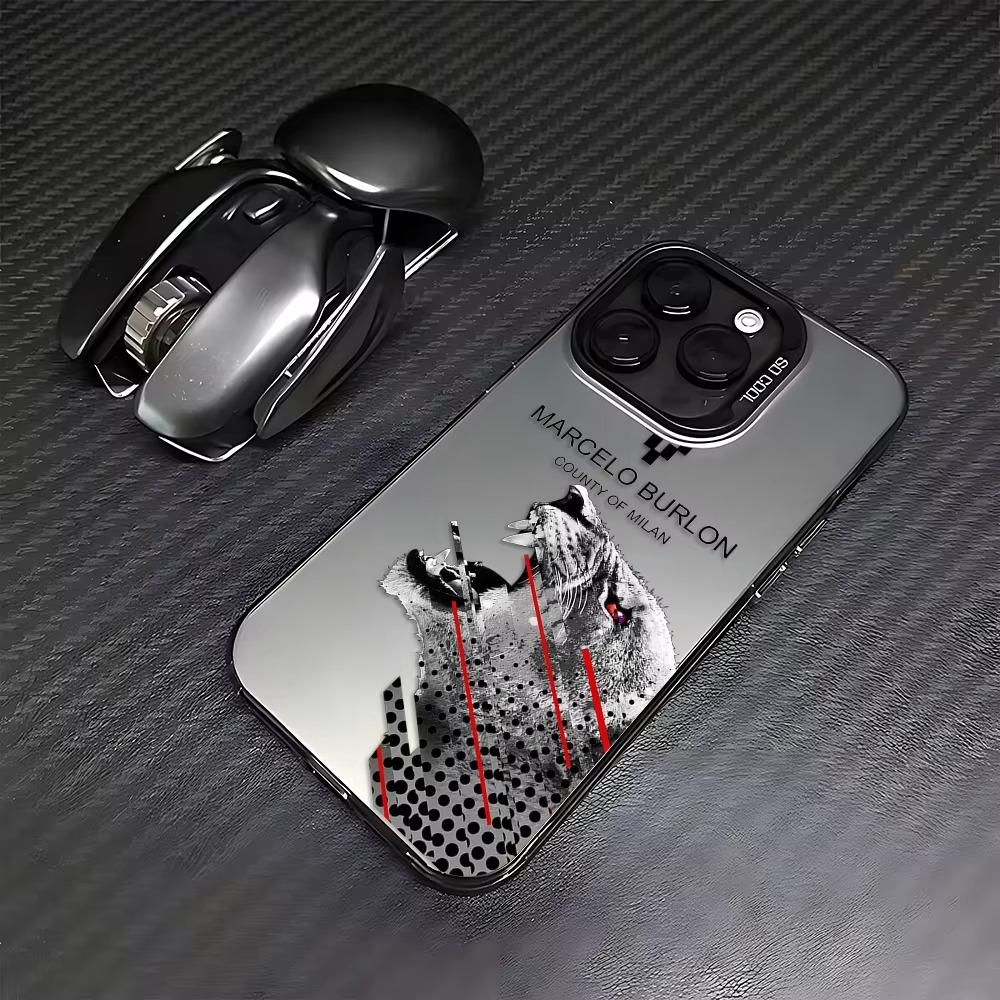 Stylish Marcelo Burlon Designer Hard PC Coque for iPhone 7 8 Plus XR XS 11 12 13 14 15 16 17 Pro Max Phone Case Shell Holster