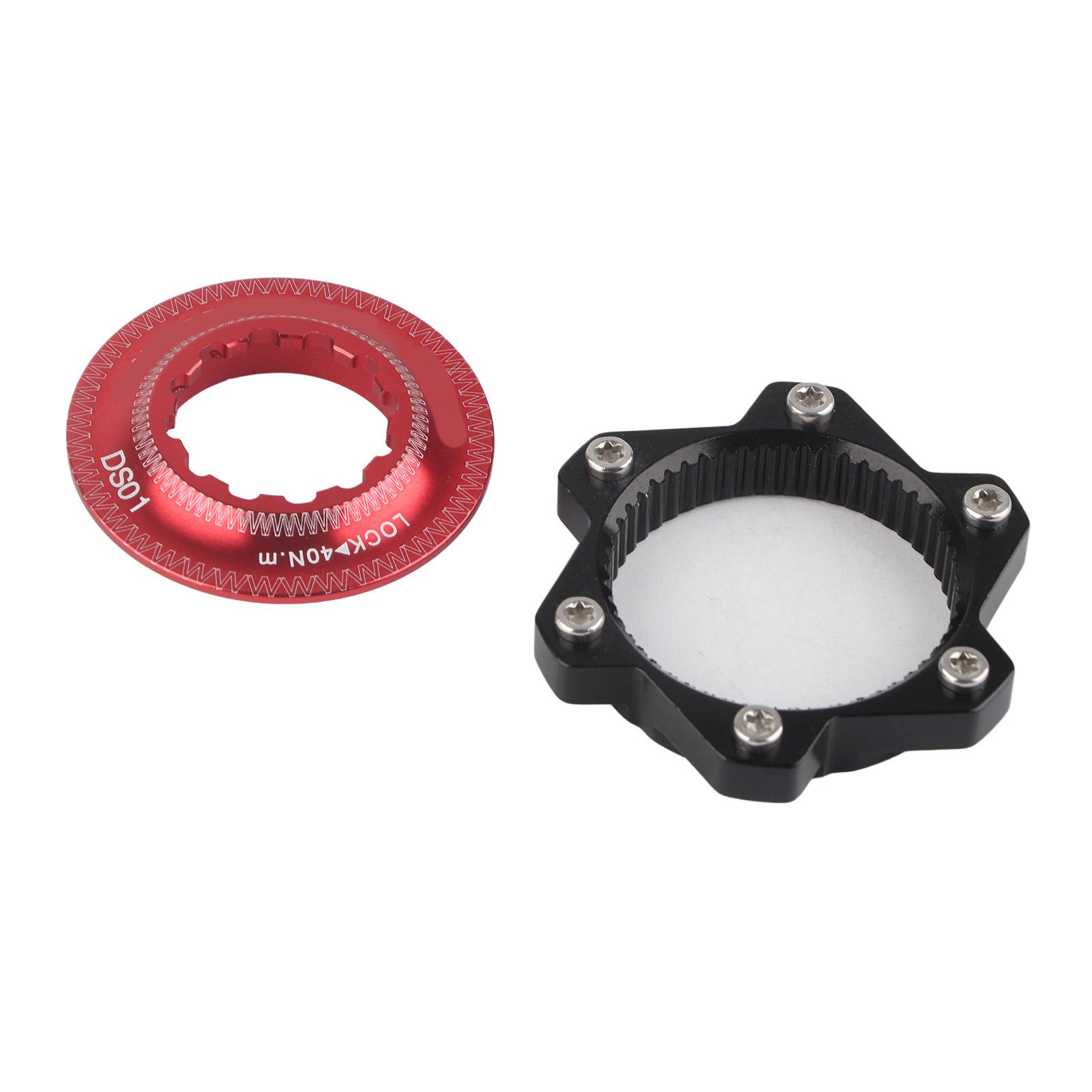 

Brake Center Lock Bike 6 Bolts Disc Rotor Adapter Set Bicycle Aluminium Alloy Accessory(RedBlack )