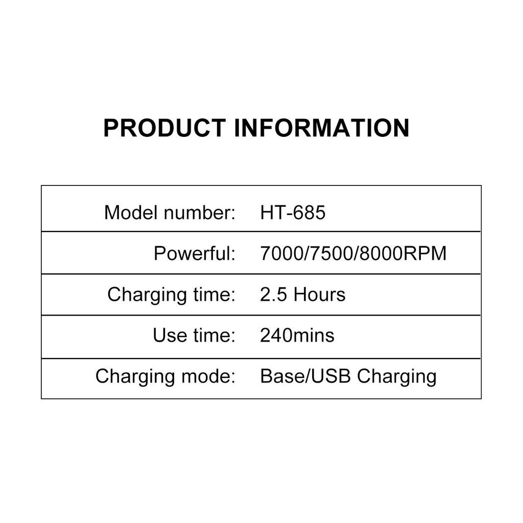 Solimpia Electric Hair Clipper with Base Charging Oil Head Carving Function White Hair Pushing Salon Dressing Trimmer