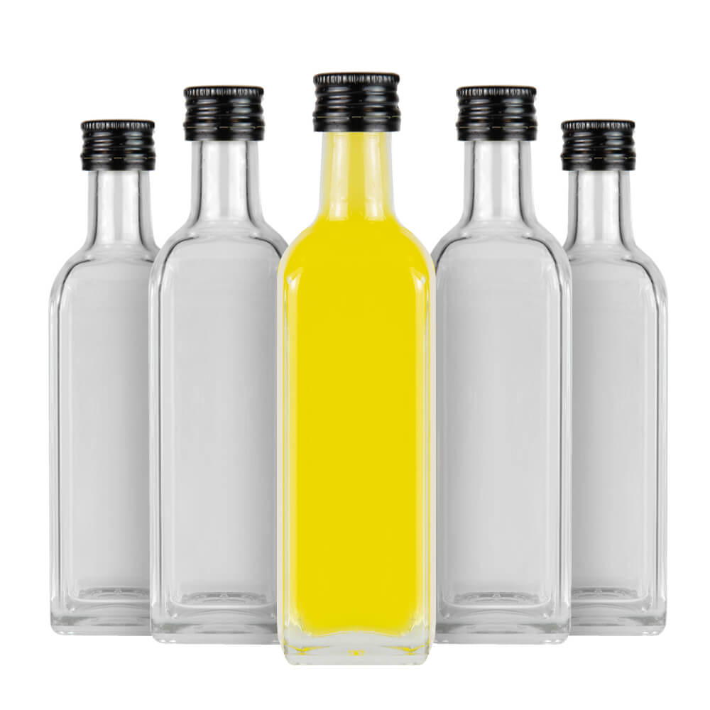 100X Bottiglie di Vetro Marasca 60ml per Olio Tintura Vino Matrimonio Festa Bottiglia