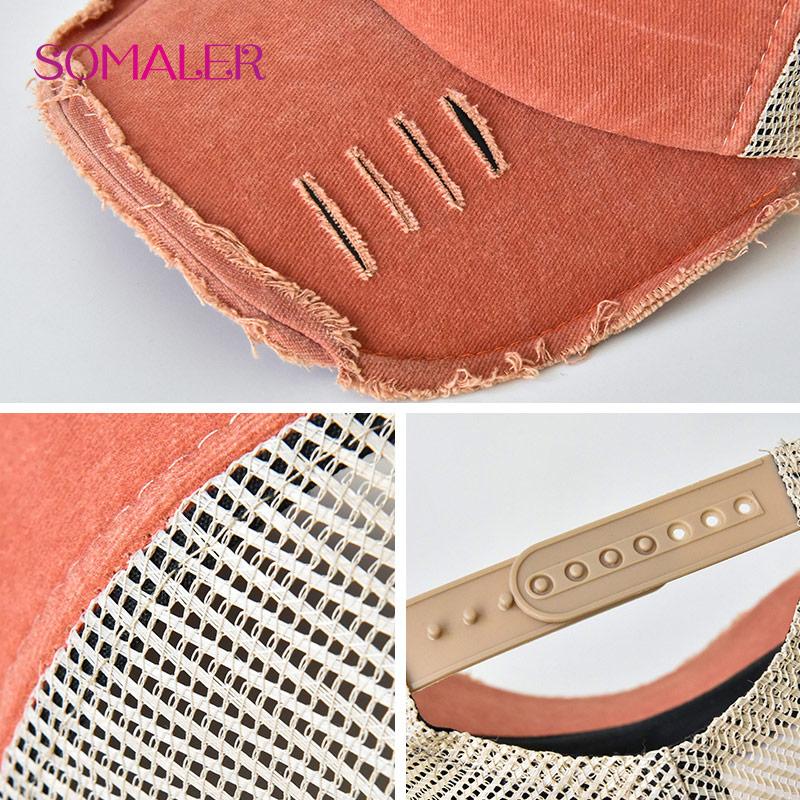 Unisex Sommer Baseballkappen mit Netzrücken Outdoor Einfarbig Retro Baseballkappe für Damen Vintage Sport Schirmmützen für Teenager