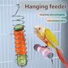 Parrots Cage Feeders Hollows Bird Food Holder with Hook Mounting for Easy Refill Chew Resistant Millets Storage for Parakeets