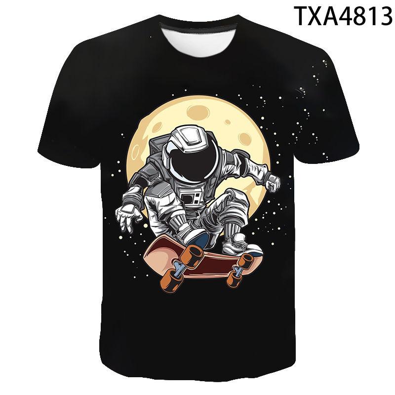 2020 Casual 3D T Shirt Men Women Children Space Astronaut Planet Explore Digital Print Cosmonaut T-shirt Cool Boy Girl Tops Tees