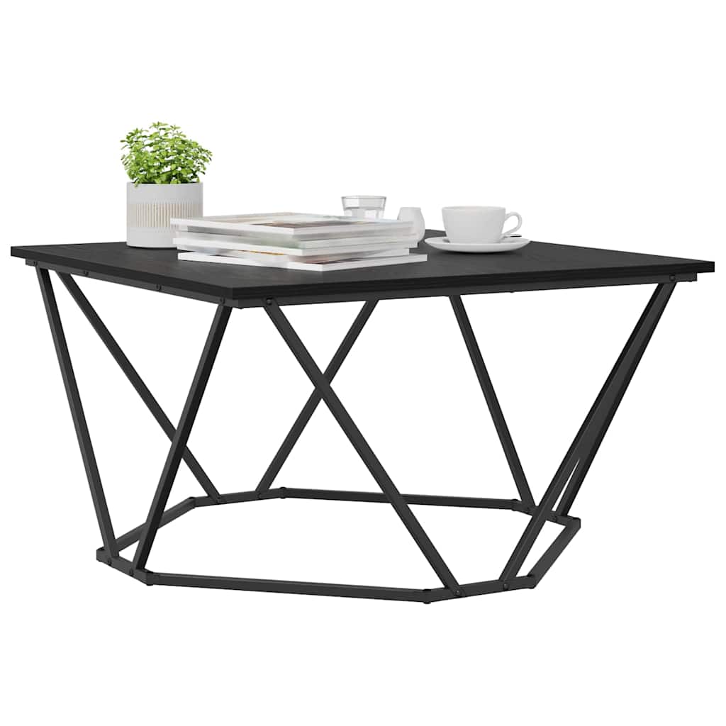 Coffee Table Black Oak Look 80 x 80 x 45 cm