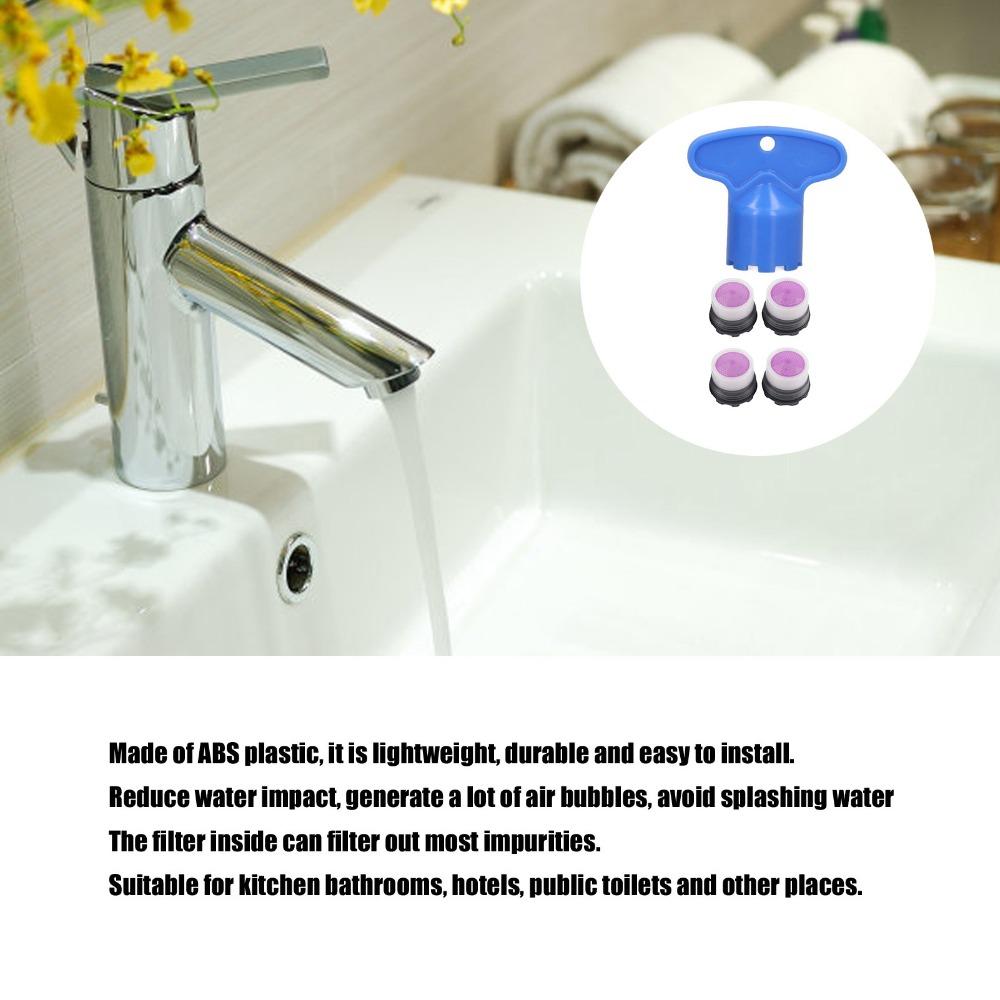8PCS 1.2GPM Flow Restrictor Plastic Sink Faucet Aerator Water-Saving Tap Water Nozzle Kitchen