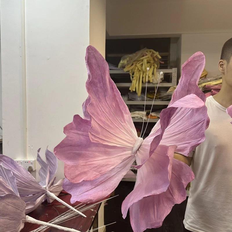 3D Бумажные бабочки для декора помещений и улицы - Симуляция креповых цветов Meicheng