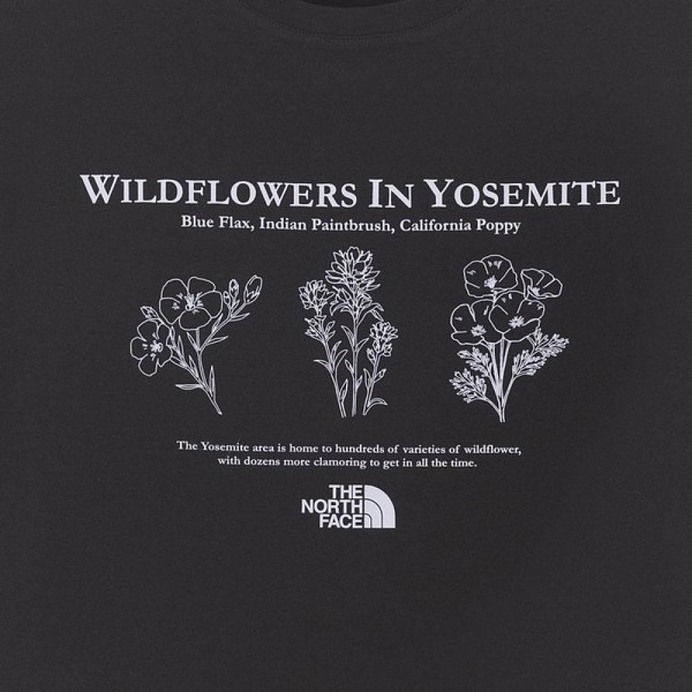 The NorTh Face Flower Ex ShorT Sleeve Round T shirT Black nT7ur23j