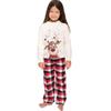 Elk Print Parent-Child Christmas Pajamas Set - Long Sleeve Autumn/Winter Family Homewear KTB