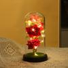 Qixi Festival Valentine's Day gift, immortal flower glass cover, rose gift box, simulated flower gift, home ornament dust cover