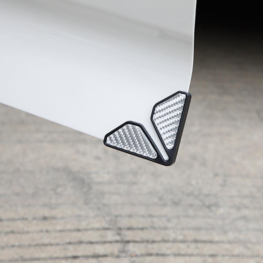 Car Door Corner Impact Protection Stickers Carbon Fiber Texture Decorative Sticker Car Door Scratch Resistant Protection Sticker