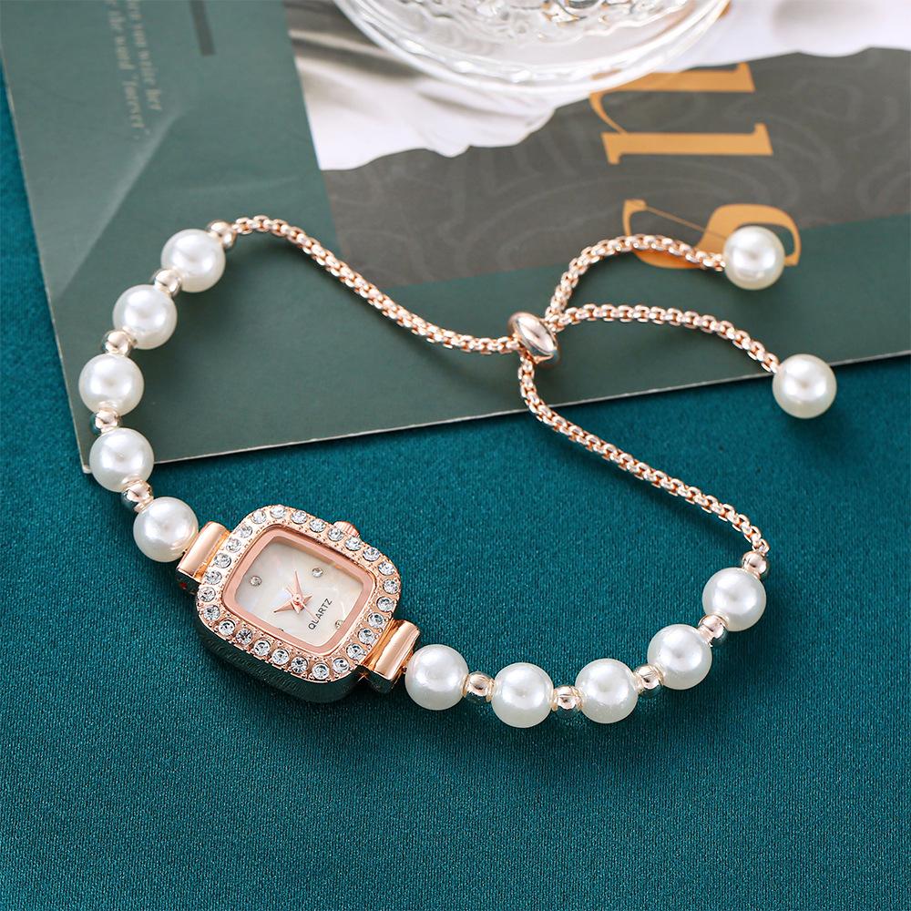 Ceasuri Dama Moda Noua Perla Simulata Diamant Patrat Ceas Dama Ceasuri Bratara Scolarita Bijuterii Cadou Reloj Mujer