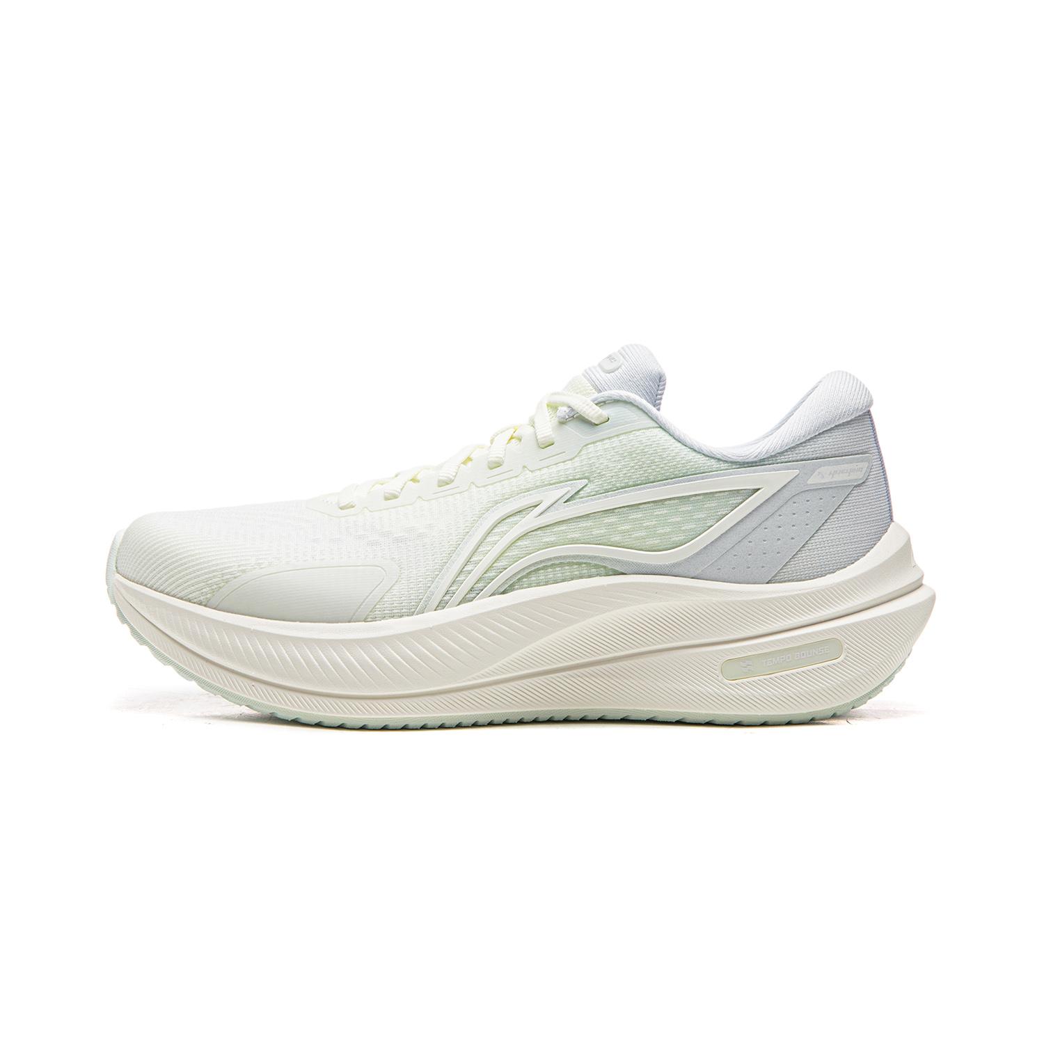 Li Ning Yueying 5 Амортизирующие износостойкие низкие кроссовки для бега женские Бело-синие ARHW004-12 35.5