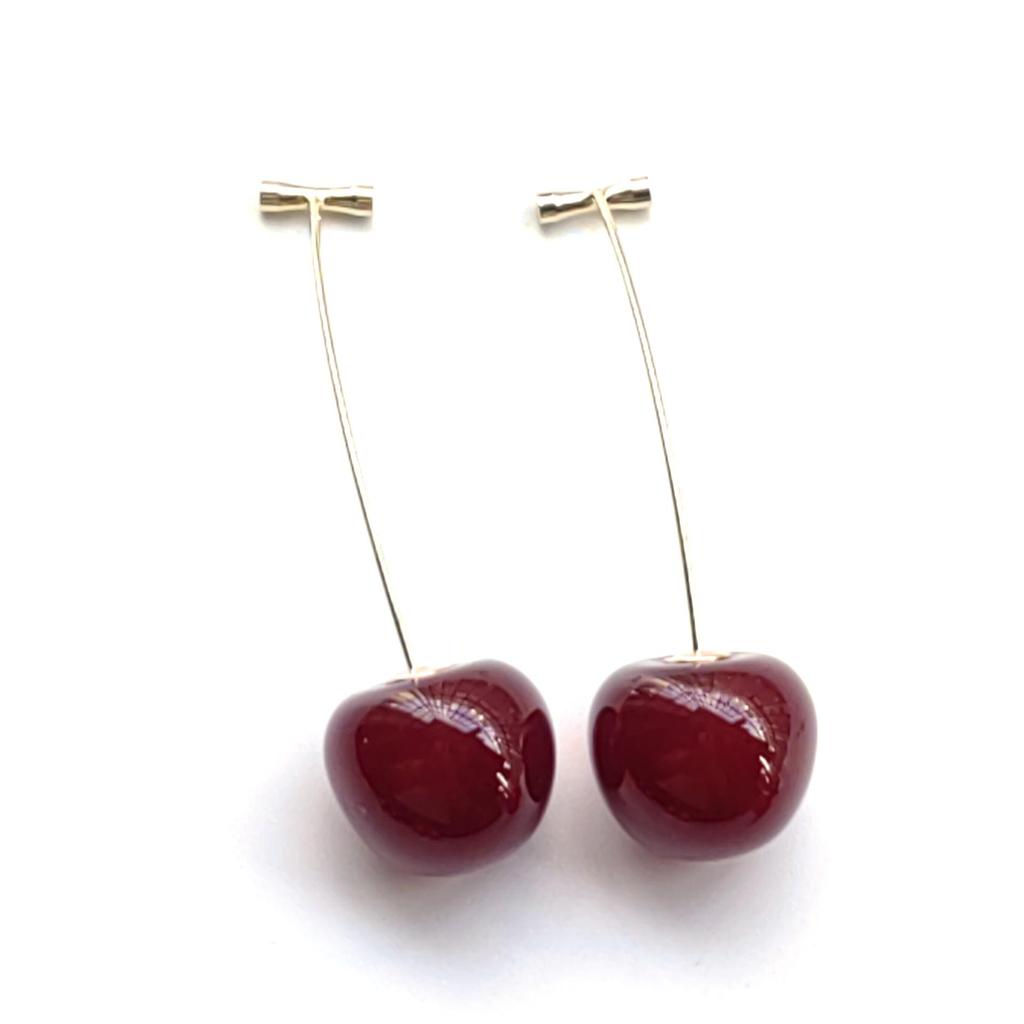 Cherry Fruit Earrings - 2024 Trendy Fresh Studs