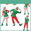 Adult Christmas Elf Cosplay Costume Couple Outfits