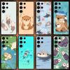 Cute Otter Phone Case For Samsung Galaxy S26 S25 S24 S23 S22 S21 Plus Ultra Note20 Soft Black