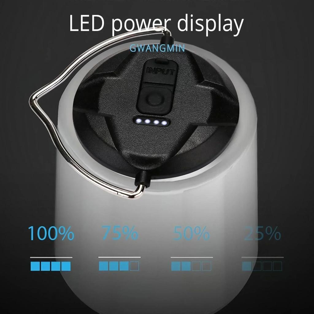 Super Bright LED Camping Light Mini USB Rechargeable Tent Lantern Outdoor Portable Lighting Emergency Canopy Lamp