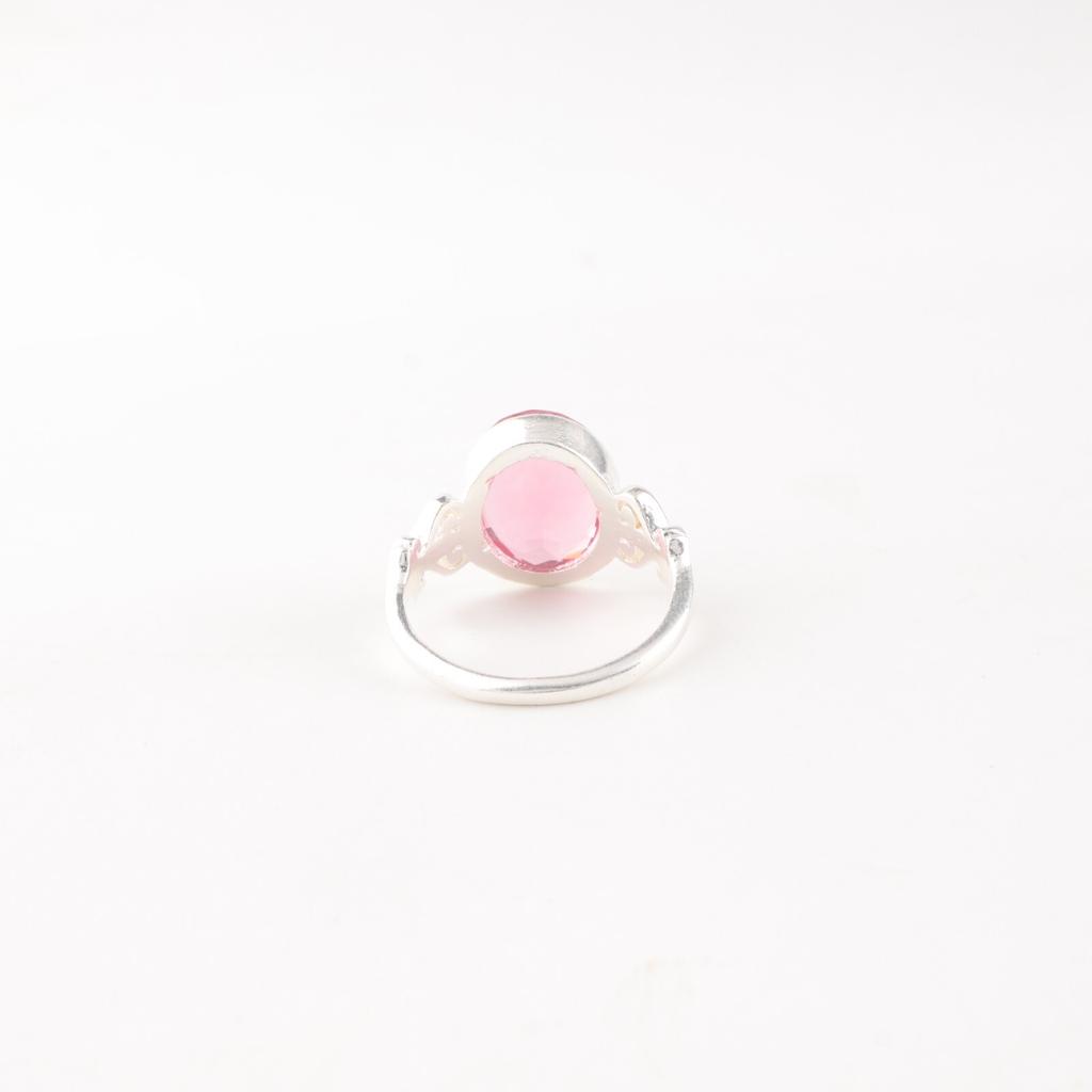 Pink Tourmaline Gemstone 925 Sterling Silver Jewelry Handmade Engagement Ring RR-66-1