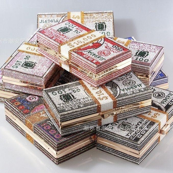 USD ins European and American new models full of diamonds USD bag women's hand crossbody versatile personality popular fashion