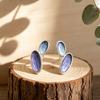 Popular hand-painted enamel color stud earrings double oval splicing design commuting personality versatile light luxury hot-selling earrings