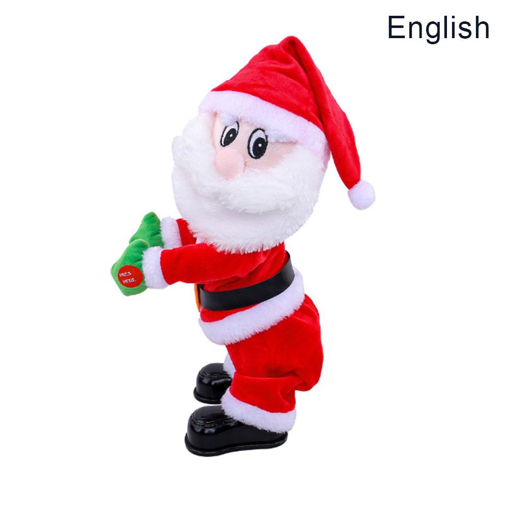 Electric Dancing Santa Claus Toy, Christmas Music Butt Shake Animated Figure, Unique Novelty Gift for Xmas Birthday Party Decor