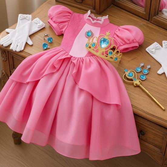Kinder Prinsessenjurk Kostuum Lichtgewicht Polyester Jurk Podiumoptreden En Dagelijkse Kleding Outfit voor Halloween Cosplay Verjaardagsfeest