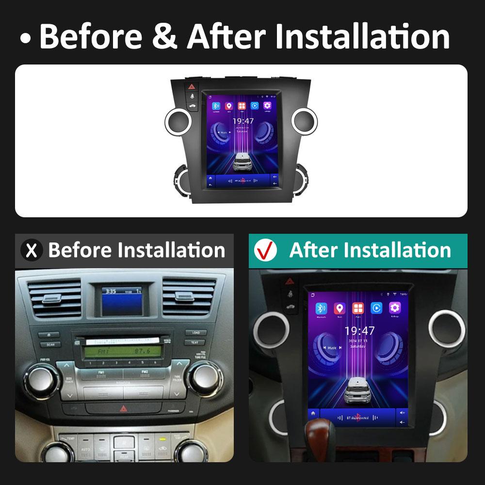 Android Intelligent System for Toyota Highlander 2009 2010 2011 2012 - 2014 GPS Navigation WIFI IPS Touch Screen Auto Tools WIFI
