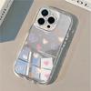 Love Heart Cartoon Mirror Shockproof Phone Case For iPhone 16 15 17 Pro Max 14 13 12 11 XS X XR 7 8 Plus Make Up Mirror Funda