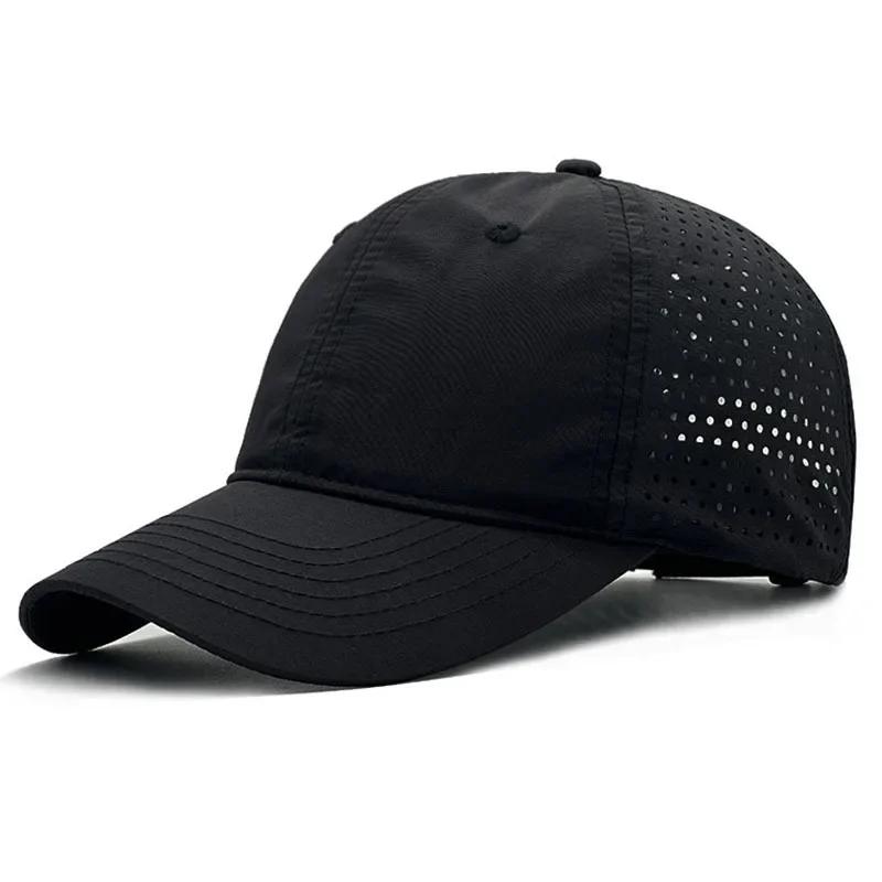 Duży Rozmiar Szybkoschnące Czapki Baseballowe Męskie Outdoor Sportowa Czapka Taty Letnia Oversize Lekka Siatka Oddychająca Snapback Czapka Trucker 65cm