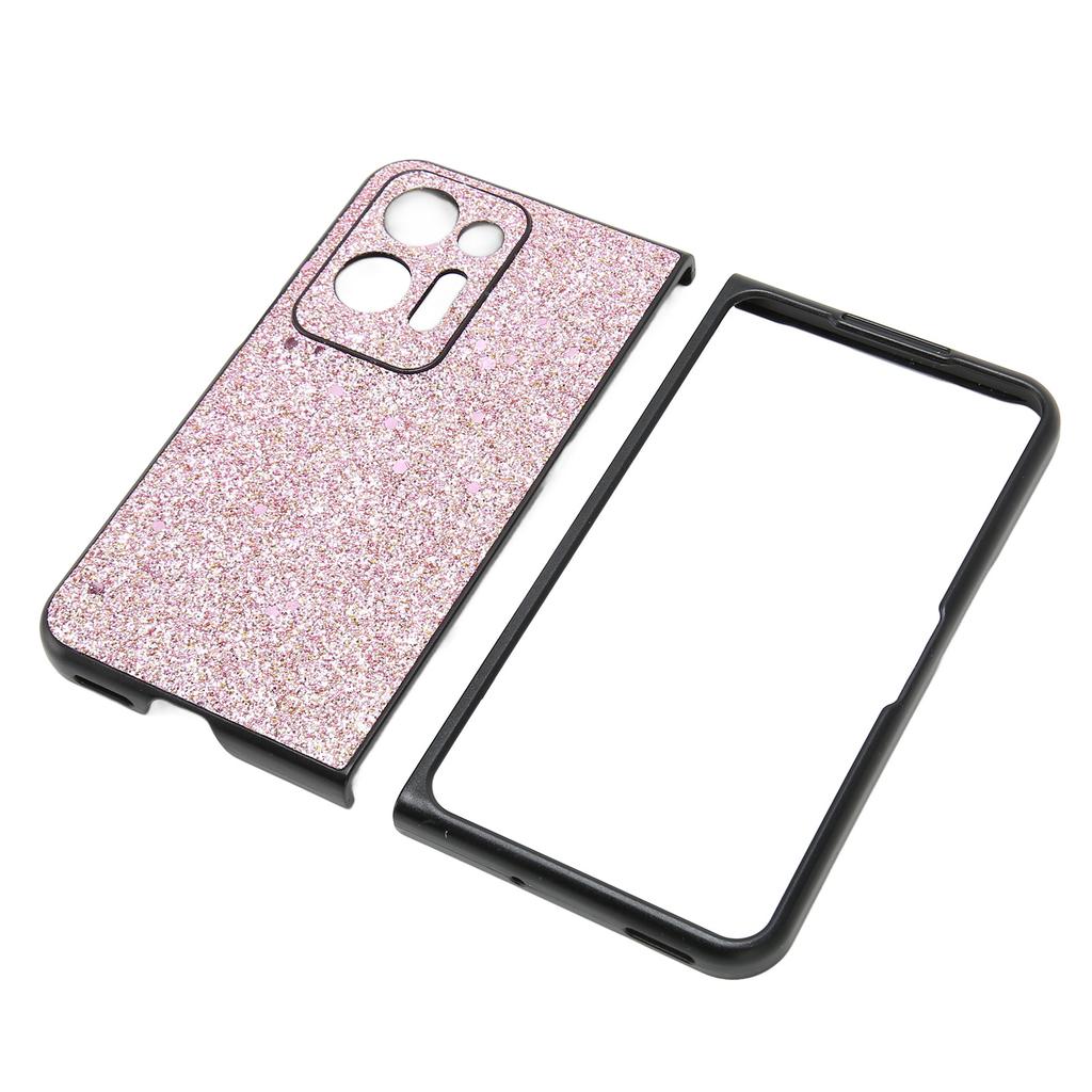 Schutzhülle Kristallhülle Sturzsicher Stoßfest Handyhülle für Oppo Find N2 Pink Glitzer