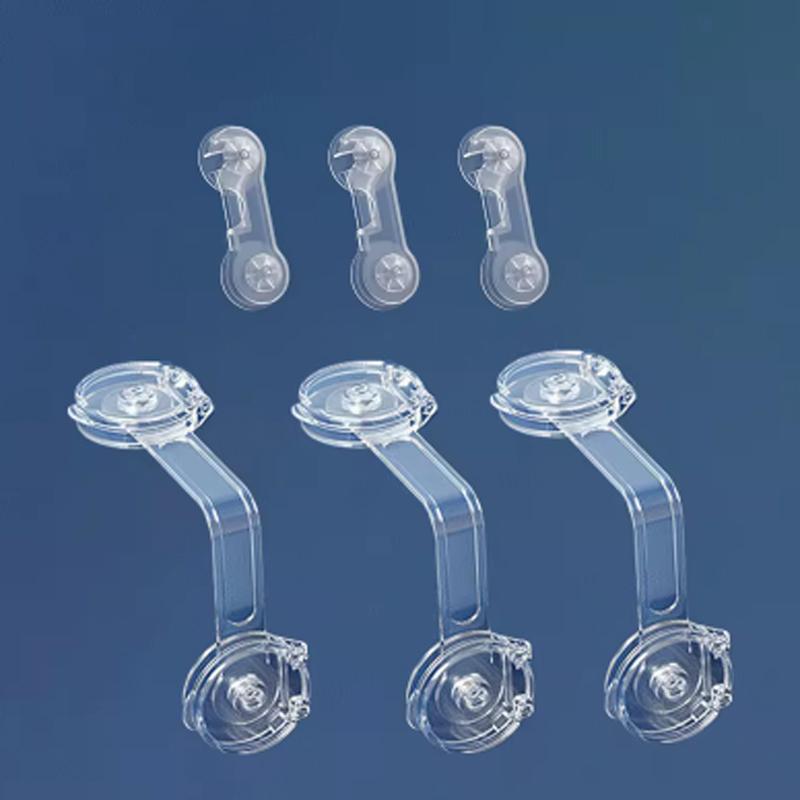 6 STÜCKE Babysicherheit Riegel Schubladensicherung Transparente Sicherung Kinderschutz Klemmschutz Sicherheitsverschluss