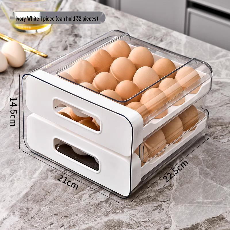 Refrigerator Egg Storage Drawer - Food-Grade Sealed Kitchen Organizer