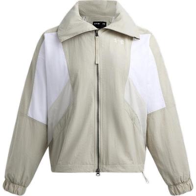 Color Block Training Comfort Jacket Women Jackets Khaki Gray 1389317-289