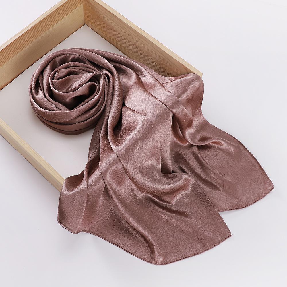 Chiffon Hijab Silk Scarf For Women Scarves Luxury Bandana Headband Headscarf Shawl Chic Muslim Woman Turban Hijabs