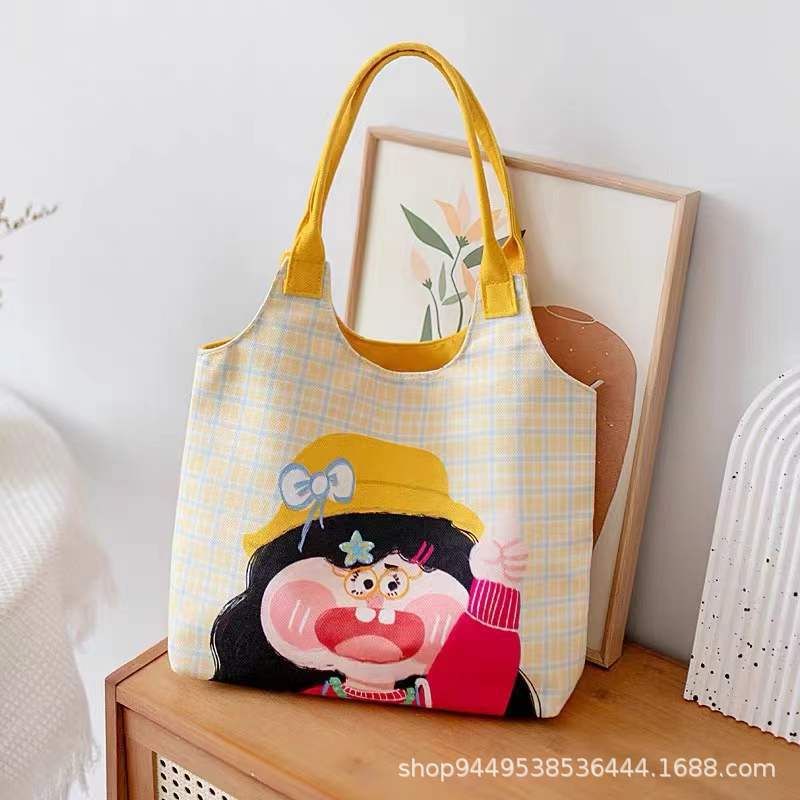 Canvas Bag Women's New Large-capacity Vest Bag Commuter Shoulder Bag Summer Student Tote Bag