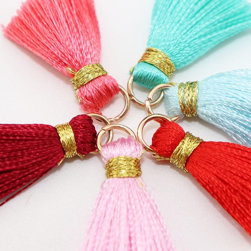 100-10pcs Polyester Trim Fringe Tassel Sewing Curtains Accessories DIY Keychain Cellphone Straps Pendant Tassels Jewelry Making
