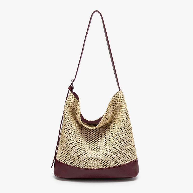 Woven Commuter Women'S Bag Tote Bag Autumn And Winter High-End Sense Niche Retro Crossbody Shoulder Armpit Bag