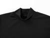 T-shirt Estiva Slim Fit Retrò in Tencel Lycra, Scollo Alto, Spalla Dritta, Manica a Cinque Quarti