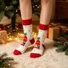 Holiday Outfit Accessories Cute Christmas Stockings Cotton Crew Socks for Women Soft Breathable Winter Warm Hosiery Thermal with Gingerbread