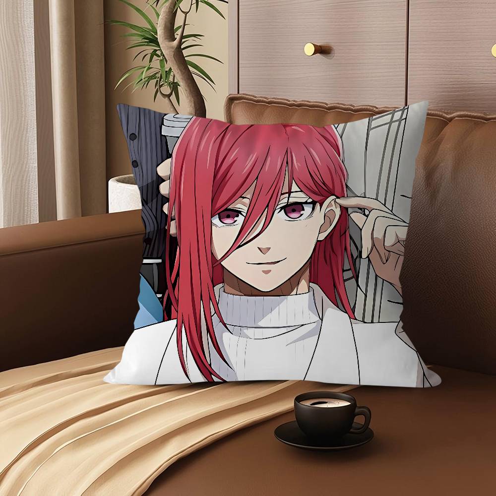 Hyoma C-Chigiri Pillow Covers Cartoon Sofa Decorative Home Double-sided Printing Short Plush Cute Cushion Cover