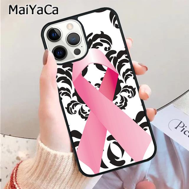 

Girl Breast Cancer Pink Ribbon Phone Case For iPhone 17 Air 16 15 plus 11 12 13 14 pro max cover coque iPhone 11pro max