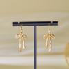 Minimalist Cute Small Bowkont Stud Earrings for Women Trendy Gold Plated Y2K Bow Earrings Piercing Ear Accessories Jewelry Gift