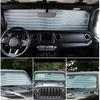 Front Windshield Sunshade Sun Shade Heat Visor for Jeep Wrangler JL JLU 2018+