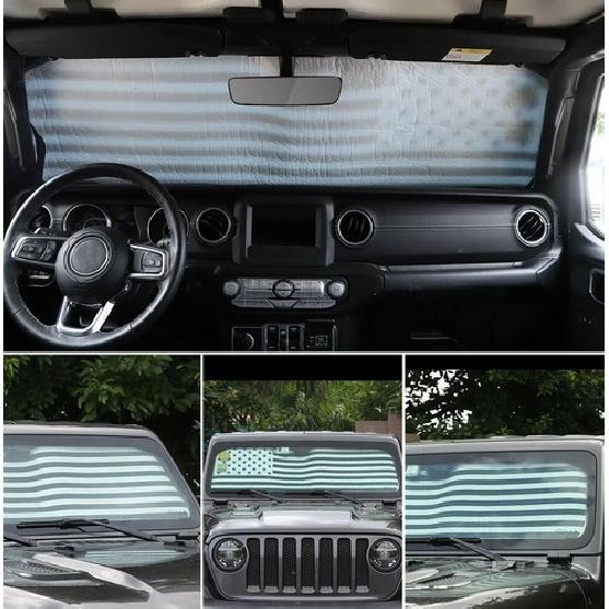 Front Windshield Sunshade Sun Shade Heat Visor for Jeep Wrangler JL JLU 2018+