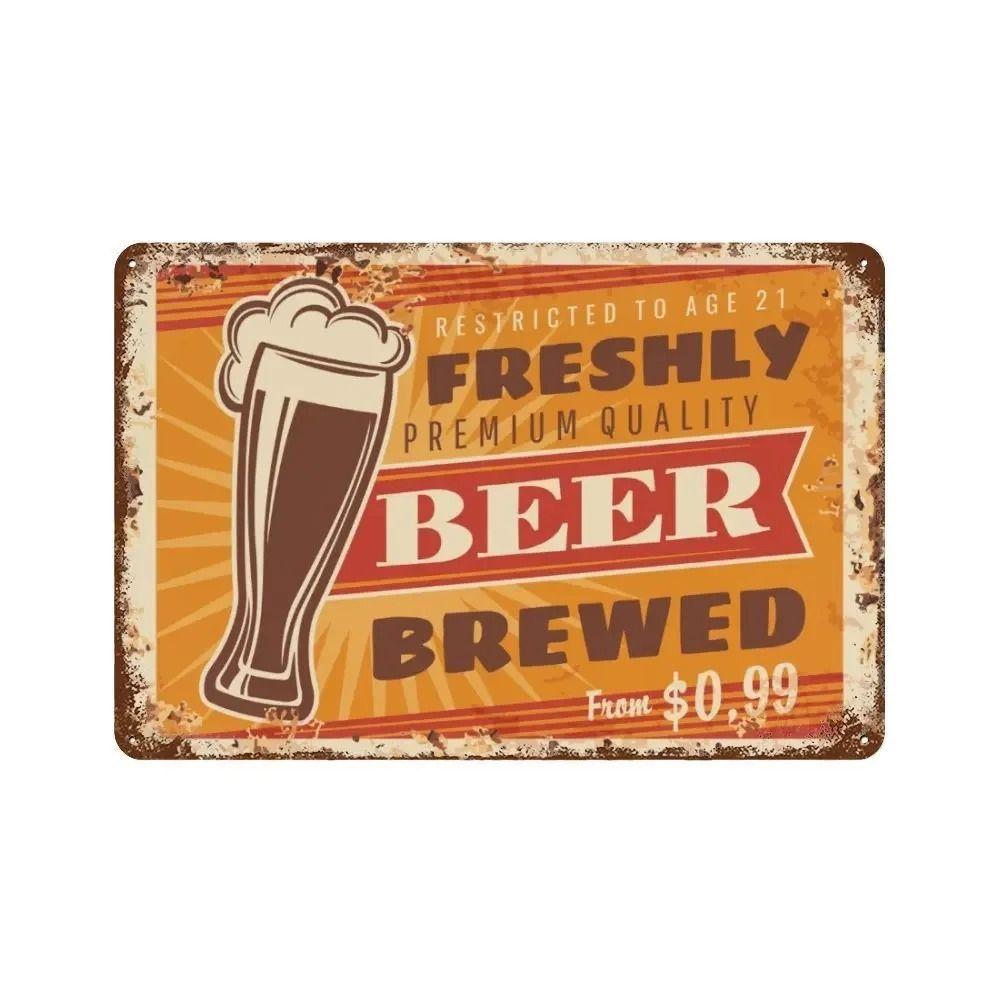 Vintage Beer Brands Metal Tin Sign Bar Tavern Home Decor