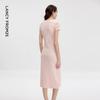 Women's V-Neck Short Sleeve Midi Dress