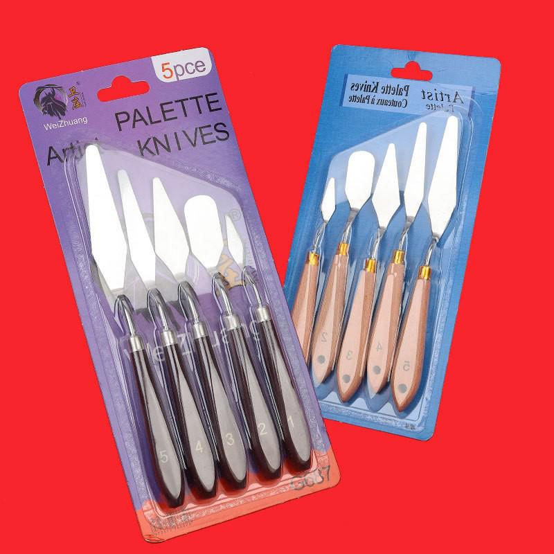 5-Piece Stainless Steel Palette Knife Set for Oil and Gouache Painting